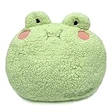 Mislaxy Frosch Niedliches Plüschkissen, Sofakissen Kuscheltiere Kawaii Weiche Sofadekoration, Geschenke für Geburtstag Weihnachten 35x27cm (Frosch)