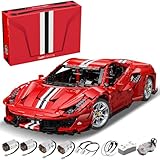 CaDA Master C61042w Supercar 488 Klemmbausteine,3187/pcs Technik Groß Ferngesteuert Auto 1:8 Bausteine,MOC Sportwagen Modell Spielzeug für Erwachsene und Jugendliche