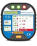 Steckdosen-Prüfer + 30mA FI-Test