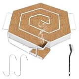 YHNDECO Hexagon Kaltrauchgenerator für Räucherofen, Prämie Edelstahl Räucherschnecke Kalträuchern mit 2 Haken und 2 Bürsten, Cold Smoker Geeignet für alle Grill-Räuchergeräte(Mehrweg, 21x18x4cm)