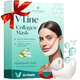 Plantifique Gesichtsmaske V-line Hyaluron Face Mask 10er Set | Face Tape | Doppelkinn | Face Mask Vegan | Masken Beauty | Jawline | Korean Beauty Kinn Straffen - Geschenk zum Valentinstag