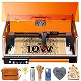 Laser Graviermaschine, L2 MAX 10W Beiliegender Lasergravur Maschine, CNC Graviermaschine Hochpräzise Laser Cutter, Gravieren und Schneiden Holz Metall Glas Geeignet für Anfänger
