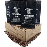 Coffeenes Arabica Bohnenkaffee Ganze Bohnen 6 x 100 g - Kaffeebohnen Coffee Beans - Kaffebohnen 6 Unterschiedliche Kaffeesorten Kaffee Bohnen