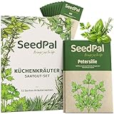 SeedPal Kräutersamen Set - 12 Beliebtesten Küchenkräuter - Kräuter der Provence, italienische Kräuter - Kräutergarten für Küche oder Balkon - Samen Saatgut - Gartenkräuter Sorten