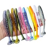 Njord Kalastus Zander Gummiköder Set 12cm | Gummiköder Zander in 10 fängigen Farben | Gimmifische Zander Köder Set | Gummi Raubfischköder für Barsch, Zander, Hecht (10 Stück 12cm)