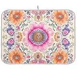 California Condor Abtropfmatte, Blumenmuster, wiederverwendbar, 45,7 x 61 cm, rechteckig, groß, matt, dekorativ, Heimdekoration