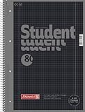 5er Set Collegeblock Student A4, Colour Code onyx, kariert (Lin. 28) 80 Blatt, 90g/m²