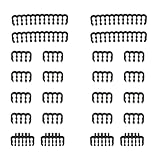 VILLCASE 24 Stück Kabelorganizer Kabelkämme aus Robustem Material fürpc und Wasserkühlung Kabelmanagement Gehäuse Organizer für Computerkabel und Netzwerkkabel