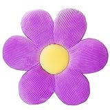 Blumenkissen, niedliches Kissen, Sitzkissen, Blumenkissen, Indie-Blumenförmiges Kissen (40 cm, Violett 02)