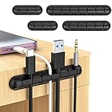 JANREAY Kabelhalter Kabelclips, 4 Packungen Mehrzweck Kabelmanagement Kabel Organizer Set für Schreibtisch, Audiokabel, Netzkabel, USB Ladekabel