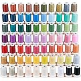 New brothread 60WT Frostig Mattes Maschinenstickgarn 70 Farben 600M zum Sticken von scharfen Konturen, Logos, feinen Schriftzügen, kleinen detaillierten Stickereien und dekoratives Nähen