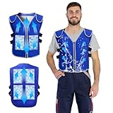 Eiskühlende Weste für Herren und Damen – reflektierende Weste für Arbeit, Angeln, Radfahren, Laufen, Gartenarbeit