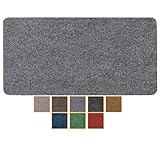 ANRO Fußmatte Schmutzfangmatte waschbar wasserdicht robust Schmutzfänger für Eingang, Haustür, Flur, Küche, Schlafzimmer Poet Größe 40x80cm Carpet Grau