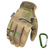 Mechanix WEAR ORIGINAL Einsatz-Handschuhe, atmungsaktiv & abriebfest + Gear-Karabiner, Original Glove in Schwarz, Coyote, Multicam/Größe S, M, L, XL (L, Multicam)