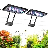 hygger Zweikanal-Tauch Clip On Aquarium Beleuchtung, 24W Full Spectrum LED Aquarium Lamp, 24/7 Lighting and DIY Mode Fish Tank LED Light mit 7 Farben und Einstellbarer Helligkeit (2)