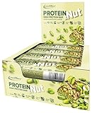 IronMaxx Protein & Nut Proteinriegel - Pistachio White Choc 12 x 45g | High-Protein-Bar mit echten Pistazien | Eiweißriegel glutenfrei, ohne zugesetzte Zucker und palmölfrei