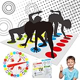 GUBOOM Twister Spiel für Kinder, Bodenspiel mit Spielmatte, Partyspiel für Familien, Kindergeburtstag Lustiges Spiele Spielzeug, Geschicklichkeitsspiel für Jungen und mädchen ab 6 Jahre