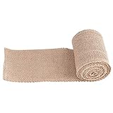 Juteband 10cm Breit, Juteband Rolle Natur, Jute Wickelstreifen für Party Dekorative DIY Handwerk Kunst Weihnachtsdekoration Leinenband Breit(100 mm)