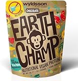 Vegan Protein Schoko | Veganes Proteinpulver aus 4-Komponenten Pflanzliches Eiweißpulver - Laktosefrei, Glutenfrei - Ohne künstliche Aromen (Schokolade, 1 Kg ohne Dosierlöffel)
