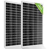 ECO-WORTHY 340W 12 Volt Monokristallines Solarmodul, 2 Stücke 170W Solarpanel Ideal zum Aufladen von 12V Batterien, für Wohnmobil Garten Camper Boot und Dach des Hauses