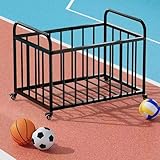Rollball-Aufbewahrungswagen mit feststellbaren Rädern, ideal für Fußbälle, Volleybälle, Basketbälle, Sportgeräte-Organizer für Schulen und Sportplätze, 110 x 63 x 85 cm