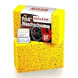 ALCLEAR 6080WS 2er Set Auto Waschschwamm, Jumbo Autoschwamm für Autopflege, Lack, Felgen, Reinigung außen und innen, 18x12x6 cm