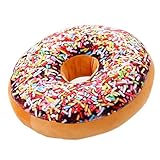 Nunubee rundes Donut-Kissen, Plüsch, Zierkissen für Bürostuhl, Autositz., Muster 4, 40 * 40cm