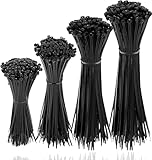500x Kabelbinder cable ties schwarz Set - kurz & lang - reißfest & UV beständig - diverse Längen - für Handwerk & Haushalt