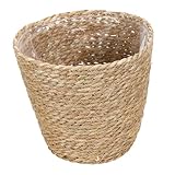 TOBBOMEY Geflochtener Pflanzkorb aus Seegras Groß Auslaufsicherer Blumentopf für Indoor Pflanzen Vielseitiger Aufbewahrungskorb für Balkon Wohnzimmer und Garten Stilvolle Dekoration und