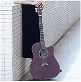 Full Size Guitar Acoustic Guitar Beginner Travel Guitar Fingerstyle Rock Instrument Soft Sound Vintage Spruce with Waterproof Backpack Beginner Acoustic Guitar Starter Package Student G (E Long)
