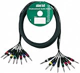 Adam Hall Cables KMCO3PPM38 Multicore Kabel 8 x 6,3 mm Klinke stereo auf 8 x 6,3 mm Klinke stereo 3 m