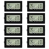 Thlevel Thermometer Hygrometer Mini LCD Digitales Innen Thermo-Hygrometer Luftfeuchtigkeit Meter luftfeuchtigkeitsmesser für Büro Babyzimmer Wohnzimmer Kühlschrank (8PCS)