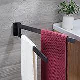 ZUNTO Wandmontage Doppelt Handtuchhalter 180° Schwenkbar 2-armig Handtuchhalter 304 Edelstahl Gebürstet Handtuchhalterung Handtuchstange für Bad und Küche 40.8cm