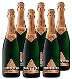 Kupferberg Gold Sekt Halbtrocken (6 x 0,75 l) fruchtig und delikate Sekt-Cuvée mit 11,0% vol., Aromen frischer Birnen und Äpfel, feinperlig, Sekttradition seit 150 Jahren