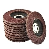 Honseadek Flache Fächerscheiben mit gemischter Körnung für Winkelschleifer, 115 mm, 12 Stück