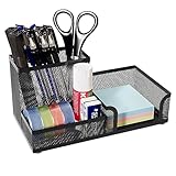 EasyPAG Metall Schreibtisch Organizer Stiftehalter Stiftköcher Utensilienschalen Büro Organisation Zubehör Ablage,Schwarz