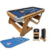 Riley Supersize 196cm klappbarer Billardtisch mit Tischtenn