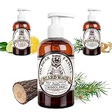 Mr Bear Family Natürliches Bartshampoo für Männer 250ml - Woodland - mehr Feuchtigkeit für einen volleren, gesünderen Bart - 2-in-1 Bartseife und Bart Conditioner - Bart Shampoo Herren