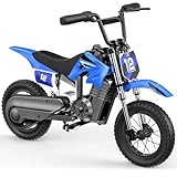 Elektro Motorrad Kinder, Elektromotorrad mit 36V 5.2Ah Batterie, 8/13/25 KMH Geschwindigkeitsmodus, 22 km Reichweite, 12 Zoll Luftreifen, LED, doppelte Stoßdämpfung, Motorrad für 3–10-Jährige