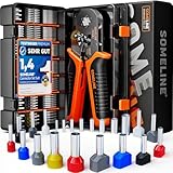 SOMELINE Sechskant Crimpzange Set, 21 Arten [0,25-10mm²] Aderendhülsen Set, Selbsteinstellend Sechskant Aderendhülsenzange - Krimpzange - Crimpzangen - Presszange - Crimp Zange