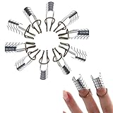 SURALIN 10 Stück Nagel Schablone, Nagel Verlängerung, Modellier Schablonen, Nagelschablonen Wiederverwendbar, Silber Nagelform, UV Gel Nagel Schablonen