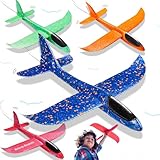 Styropor Flugzeuge für Kinder 4 Stück, Styroporflieger Kinder, Flugzeug Spielzeug, Planes Airplane Spielzeug, Wurfgleiter, Flieger Styropor Groß, Kindertagsgeschenke, Geburtstagsgeschenke