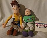 Disney Toy Story Classic Style Sheriff Cowboy Woody 9' & Buzz Lightyear Plush Bean Bag Doll Set