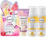 Balea 4er-Set Hautpflege: Tuchmaske FRUITY RAINBOW (1 St) + Fußcreme SET YOUR MIND FREE (100 ml) + Beauty Expert GLOW TONER wirkt beruhigend, unterstützt die Feuchtigkeitsbalance (2 x 100 ml), 300 ml