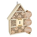 CULT at home Insektenhotel und Nistkasten Höhe 38 cm - Schmetterlingshaus Marienkäferhotel Bienenhotel aus Holz