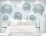 Tapetemoderne Minimalistische Kleine Blumen Löwenzahn Dekorative Malerei 3D Tapete Für Tv Hintergrund 3D Tapete Effekt Tv Sofa Die Fototapete Wandbild Wohnzimmer Schlafzimmer-350cm×256cm