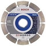 Bosch Professional 1x Diamanttrennscheibe Standard for Stone (für Stein, Granit, Beton, Ø 125 x 22,23 x 1,6 x 10 mm, Zubehör für Winkelschleifer)