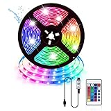 RGB led strip USB 5M led streifen led lichter led lichtband,led beleuchtung led deko Music Sync Steuerbar für Party, Zuhause, Schlafzimmer, TV, KücheDeko