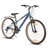Hiland Mountainbike 26 Zoll, 21 Gang Unisex Fahrrad für Erwachsene, Mountainbike für Alltag und Pendler, mit V-Brake vorne und hinten, Blau