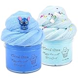 Cloud Slime Kit - 2 Pack Fluffy Slime, Soft and Non-Sticky, for Kids Party Favors and School Education, Birthday Gifts Ideas for Girls and Boys, DIY Putty Slime Stress Relief Toy